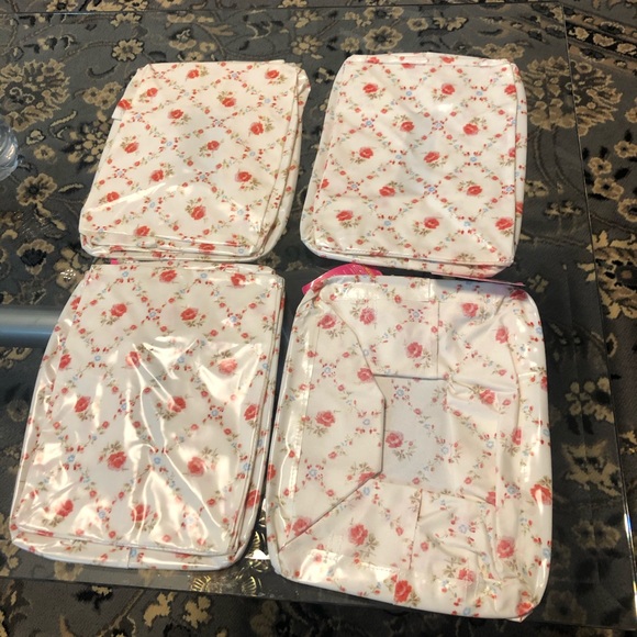 Shabby Chic 4 pcs Floral Rose Bins Baskets set - Picture 3 of 4